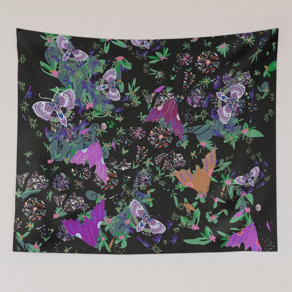 Item preview, Moth and butterflies at night designed and sold by ZjalDesign.