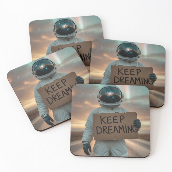 Item preview, Keep Dreaming Astronaut - Cosmic Inspiration Surreal Art designed and sold by Artfully Entertained.