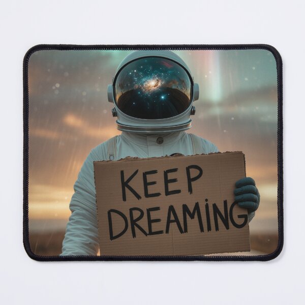 Item preview, Keep Dreaming Astronaut - Cosmic Inspiration Surreal Art designed and sold by Artfully Entertained.