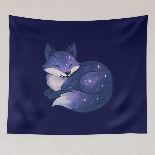 Item preview, Galaxy Fox – Cute Cosmic Night Sky Animal designed and sold by Painted Moon by Luna Bee™.