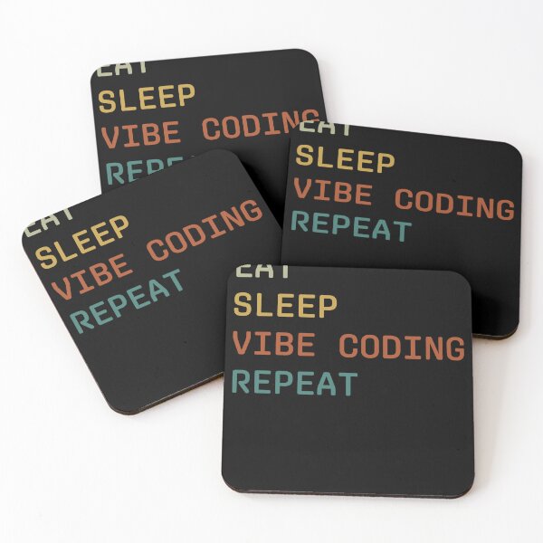 Item preview, Eat Sleep Vibe Coding Repeat retro colors designed and sold by Coowo22.
