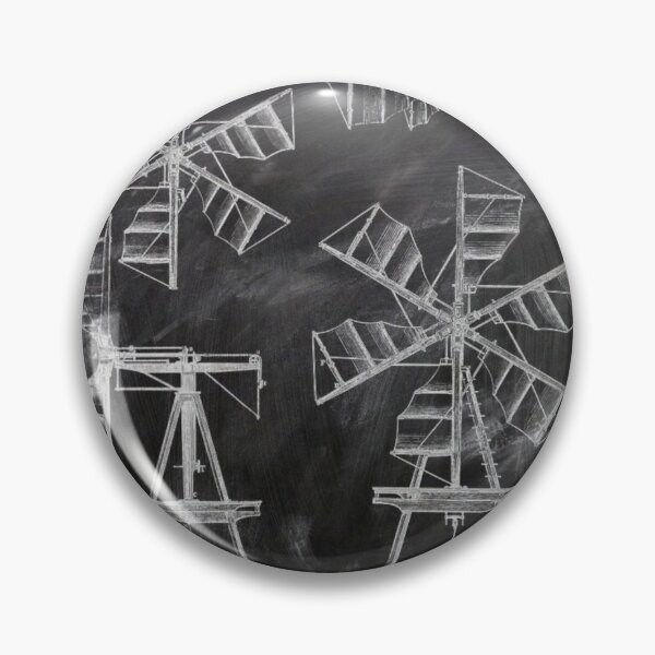 Artikelvorschau, Dark Academia Kreidetafel-Patentdruck Western Farm Windmühle entworfen und verkauft von LEILA ART SPACE.