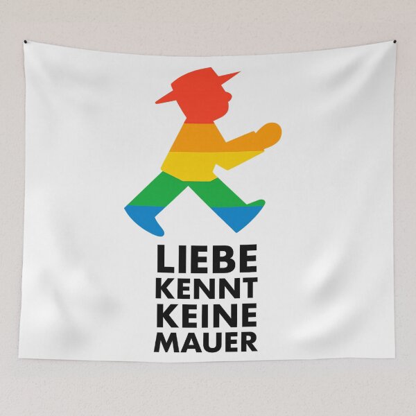 Item preview, LGBT Gay pride Rainbow flag Berlin Wall DDR designed and sold by JETSETPRIDE.