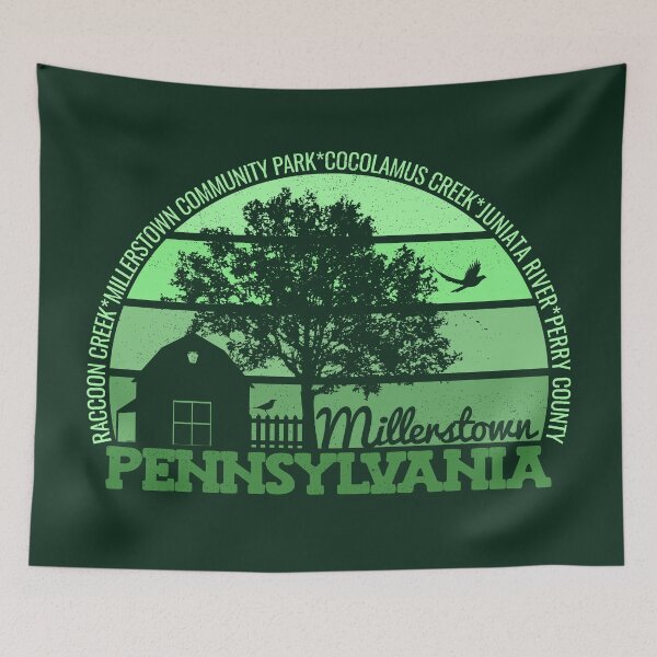 Item preview, Millerstown Pennsylvania Sunset Retro Vintage Local Pride Logo designed and sold by CRHPOD20.