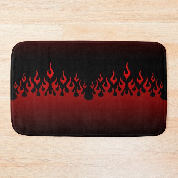 Item preview, Curved surface flames sticker design in black red gradient designed and sold by ArtimShop.