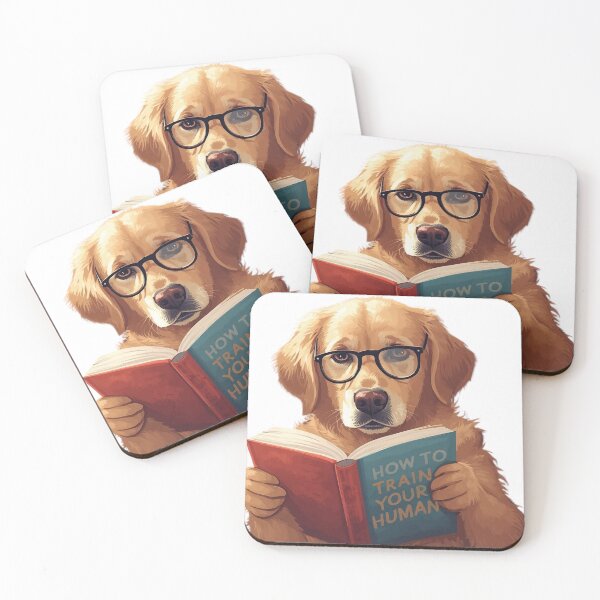 Item preview, Funny Golden Retriever Reading Book How to Train Your Human designed and sold by KikaDP.