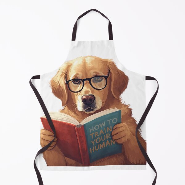 Item preview, Funny Golden Retriever Reading Book How to Train Your Human designed and sold by KikaDP.