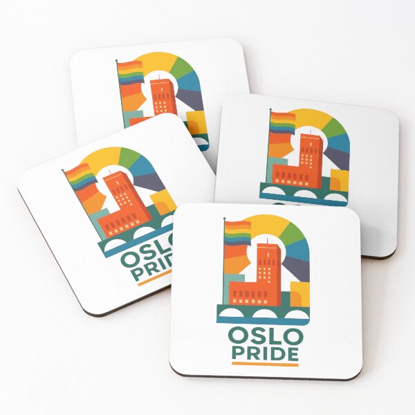 Item preview, LGBT Gay pride Rainbow flag Oslo Pride designed and sold by JETSETPRIDE.