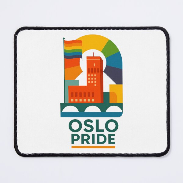 Item preview, LGBT Gay pride Rainbow flag Oslo Pride designed and sold by JETSETPRIDE.