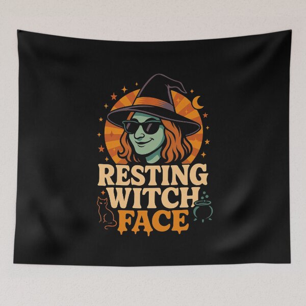 Item preview, Resting Witch Face | Funny Halloween Witch with Sunglasses designed and sold by DailyVibesMerch.