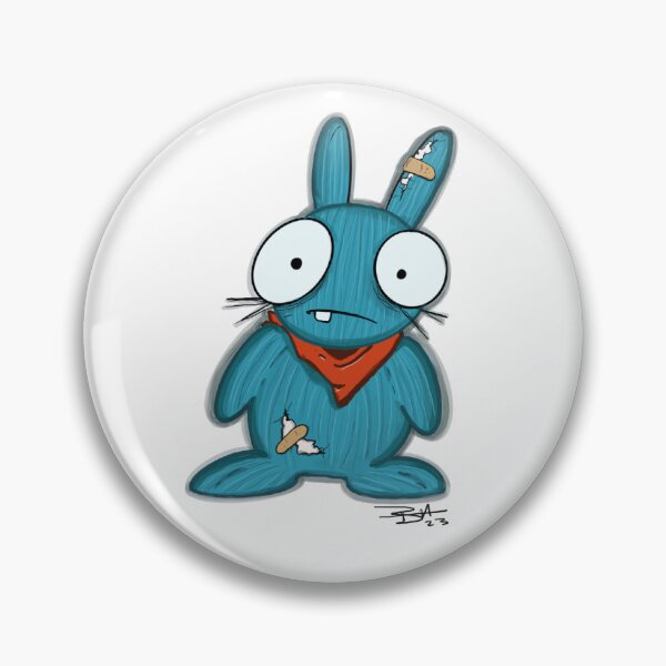 Item preview, Blue Stuffed bunny  designed and sold by BreckonArts.