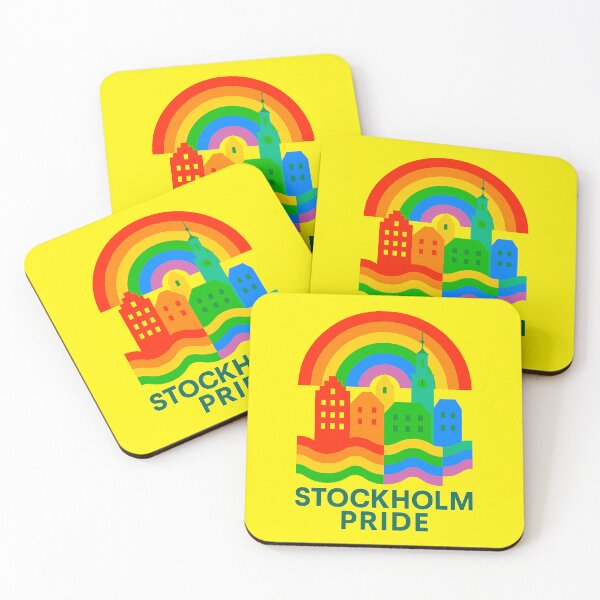 Item preview, LGBT Gay pride Rainbow flag Stockholm Pride designed and sold by JETSETPRIDE.