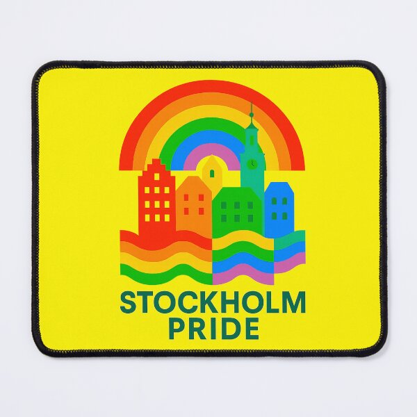 Item preview, LGBT Gay pride Rainbow flag Stockholm Pride designed and sold by JETSETPRIDE.
