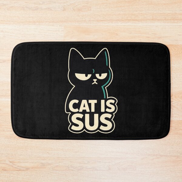 Item preview, Suspicious Cat – Cat Is Sus Pun designed and sold by Dazzlement.