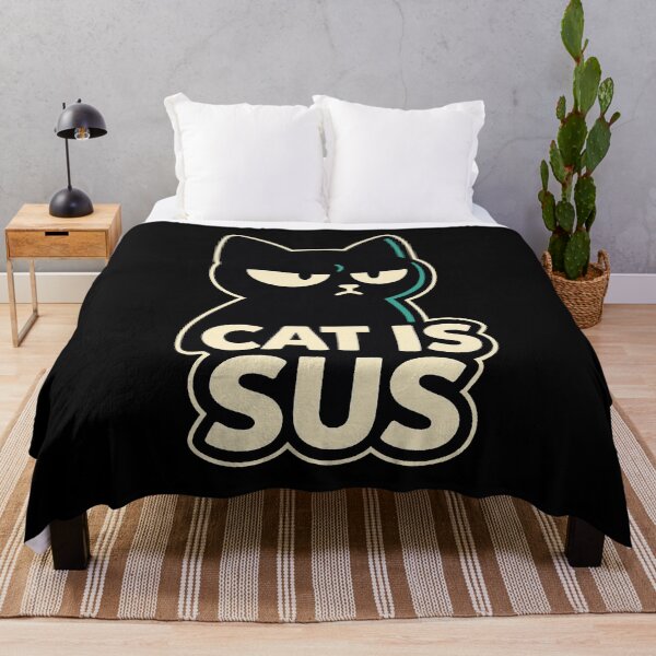 Item preview, Suspicious Cat – Cat Is Sus Pun designed and sold by Dazzlement.
