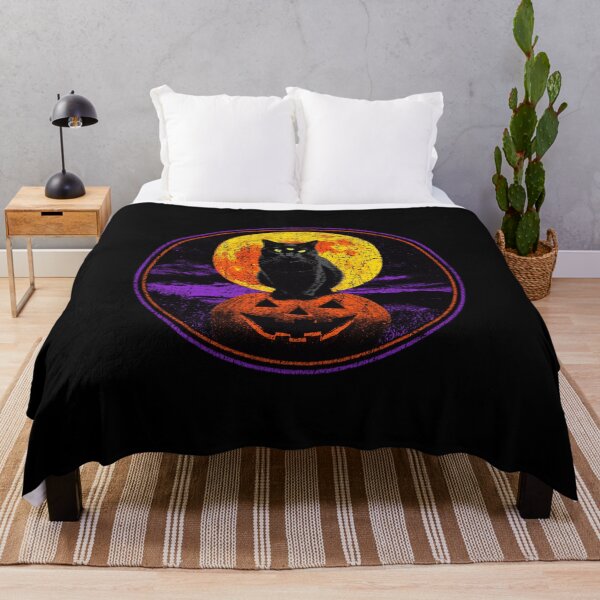 Item preview, Harvest Moon Watcher - Black Cat and Pumpkin Halloween Design designed and sold by jagatdsgn.