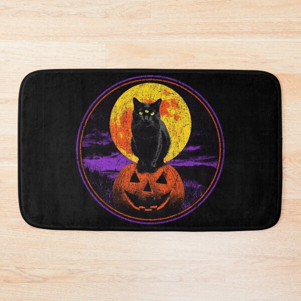 Item preview, Harvest Moon Watcher - Black Cat and Pumpkin Halloween Design designed and sold by jagatdsgn.