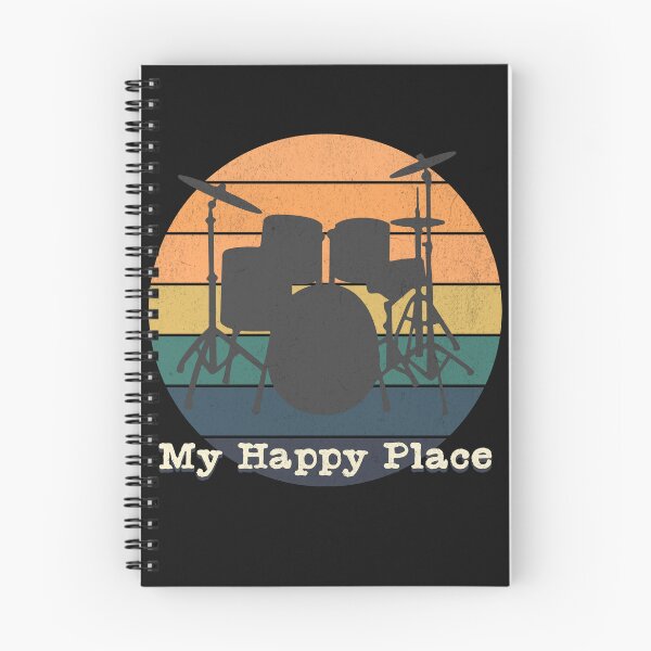 Item preview, My Happy Place Distressed Style Drumset Graphic designed and sold by Chatty Hiker Tees.