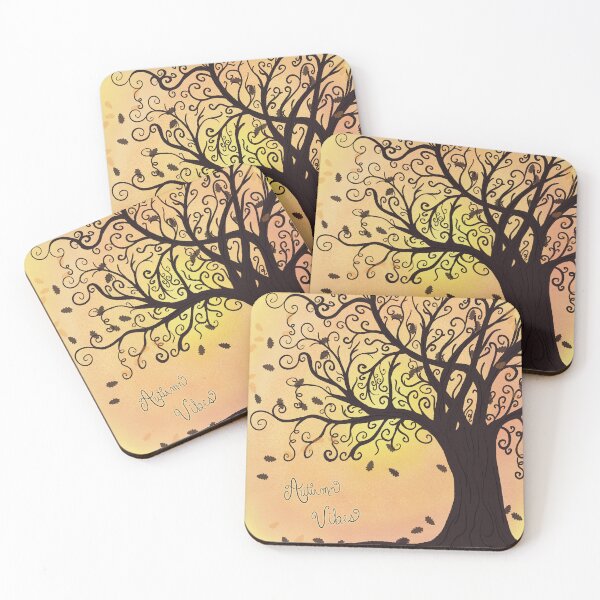 Item preview, Autumn Vibes Fall Sunset Whimsical Tree Silhouette designed and sold by HydrangeaDelMar.