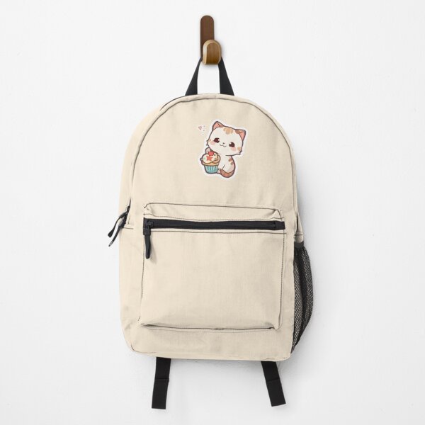 Item preview, Adorable Chibi Cat with Cupcake | Kawaii Kitty Sticker & Sweet Gift Idea designed and sold by Moon's Arts.