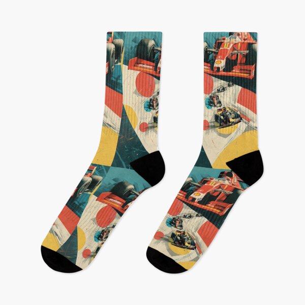Item preview, Cars zooming through a circuit amidst geometric patterns Art Inspired By Nature And The Active Outdoors designed and sold by CDC40.