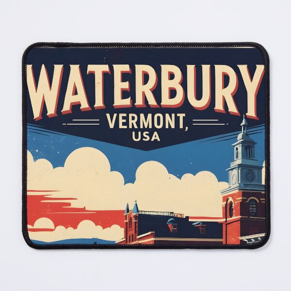 Item preview, Waterbury Vermont 1950s USA Vintage Travel Tourism designed and sold by TravelersGems.