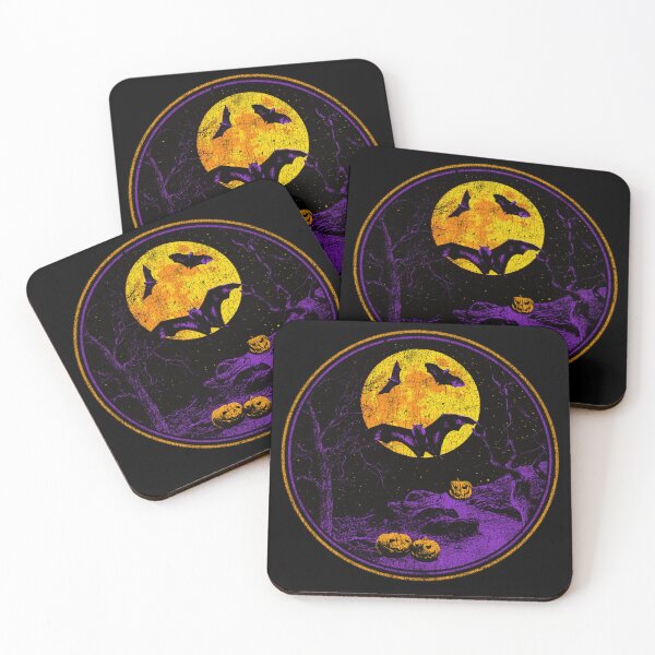 Item preview, Midnight Flight – Bat flying halloween yellow moon design designed and sold by jagatdsgn.