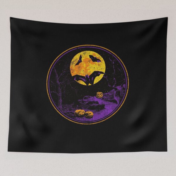 Item preview, Midnight Flight – Bat flying halloween yellow moon design designed and sold by jagatdsgn.