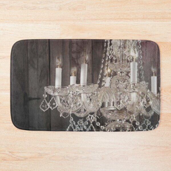 Item preview, rustic barn wood shabby elegance crystal chandelier designed and sold by LEILA ART SPACE.