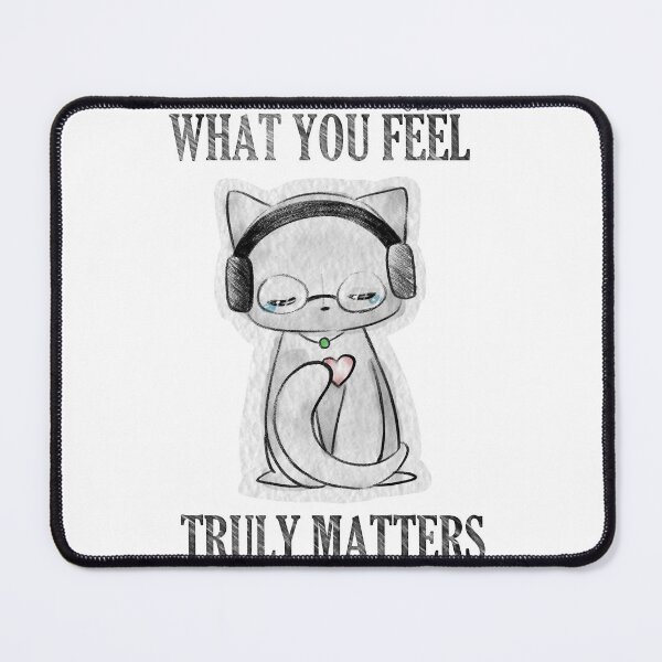 Item preview, Watercolor Cat with Quote – What You Feel Matters designed and sold by lowder.