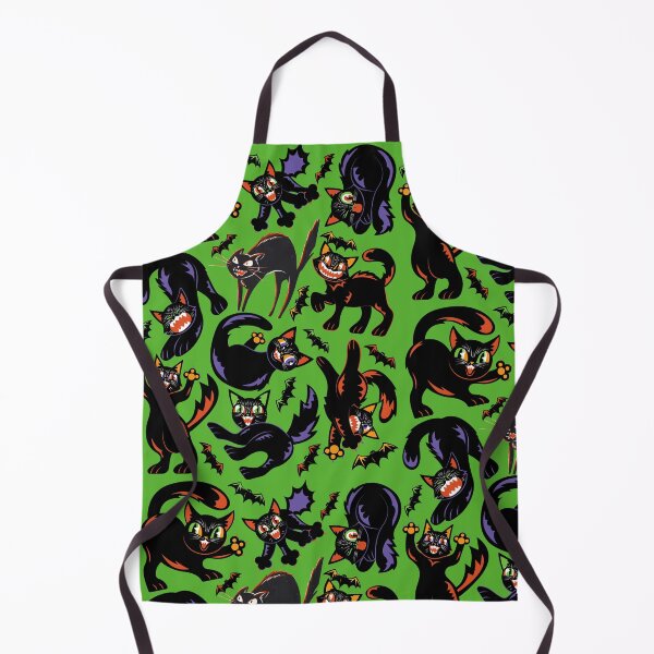 Item preview, Halloween Inspired Cat & Bat Pattern designed and sold by MadMadamMeg.