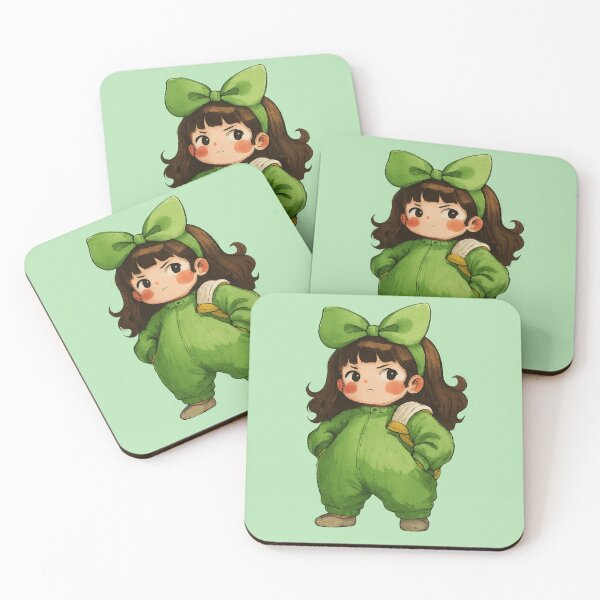 Item preview, Angry Kawaii Girl In Green designed and sold by HerSteps.