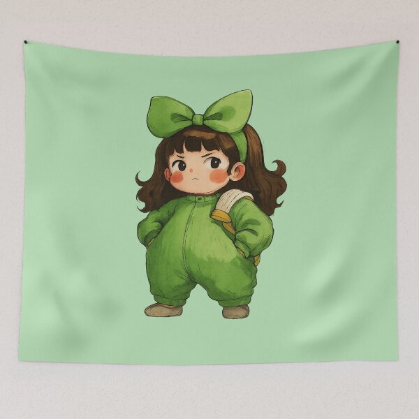Item preview, Angry Kawaii Girl In Green designed and sold by HerSteps.