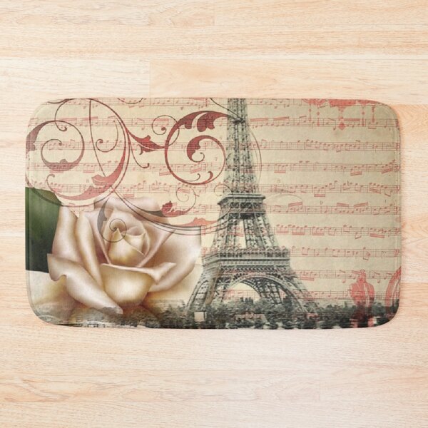 Item preview, dark academia vintage french botanical white rose paris eiffel tower  designed and sold by LEILA ART SPACE.