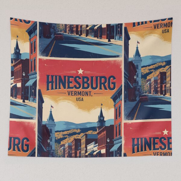 Item preview, Hinesburg Vermont 1950s USA Vintage Travel Tourism designed and sold by TravelersGems.