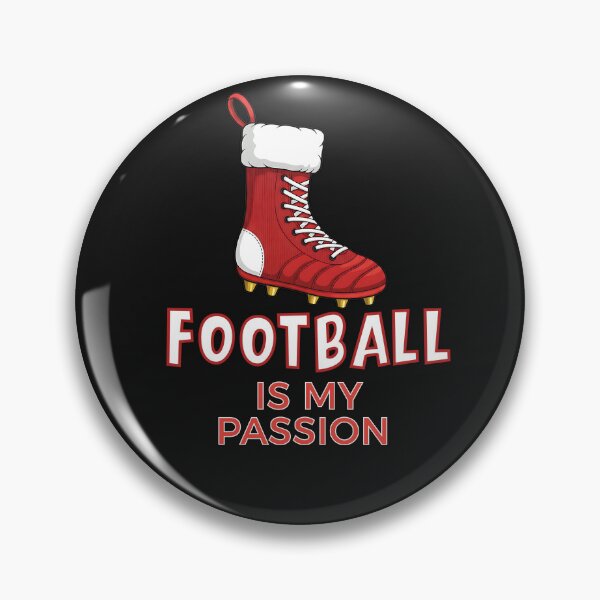 Artikelvorschau, Fußball ist meine Leidenschaft – Weihnachtsstrumpf-Fußballschuh-Design entworfen und verkauft von Artinkcreative.
