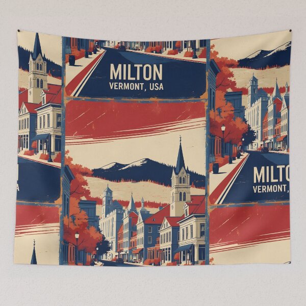 Item preview, Milton Vermont 1950s USA Vintage Travel Tourism designed and sold by TravelersGems.