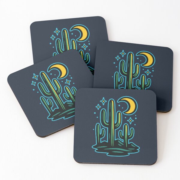 Item preview, Cactus at Night – Desert Dreams Under the Moon designed and sold by Dazzlement.