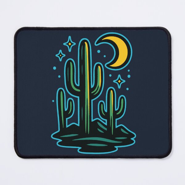 Item preview, Cactus at Night – Desert Dreams Under the Moon designed and sold by Dazzlement.