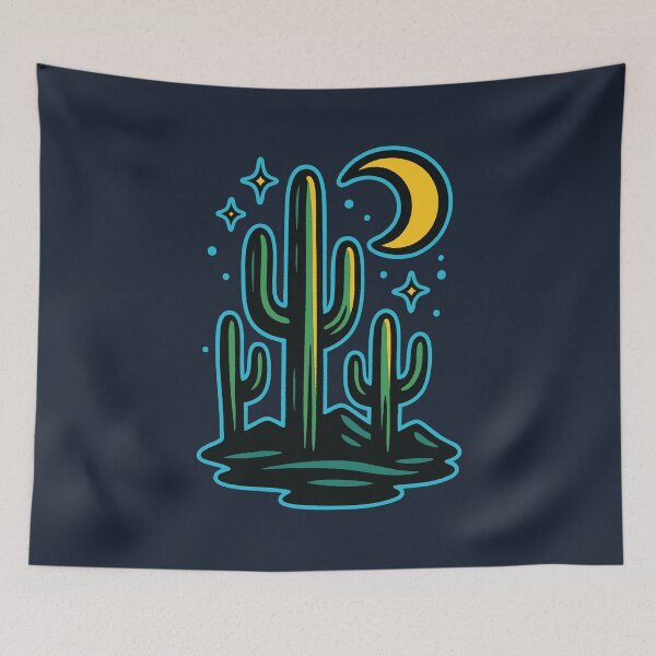 Item preview, Cactus at Night – Desert Dreams Under the Moon designed and sold by Dazzlement.