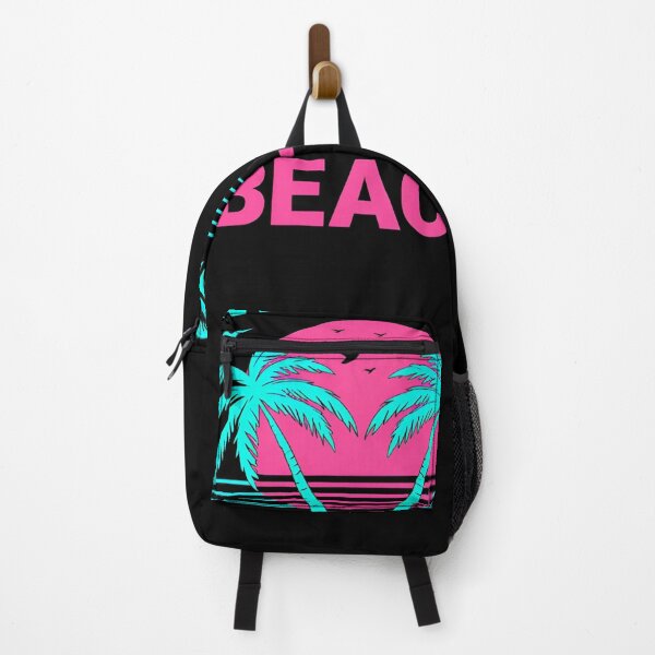 Item preview, MIAMI BEACH: Tropical t-shirt with a retro-style graphic designed and sold by StickerArt Shop.