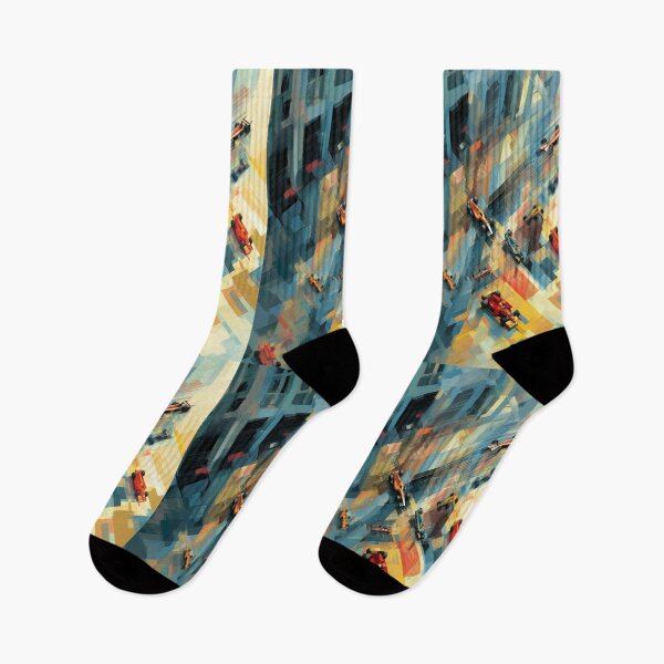 Item preview, Cars zooming through a circuit amidst geometric patterns Art Inspired By Nature And The Active Outdoors designed and sold by CDC40.
