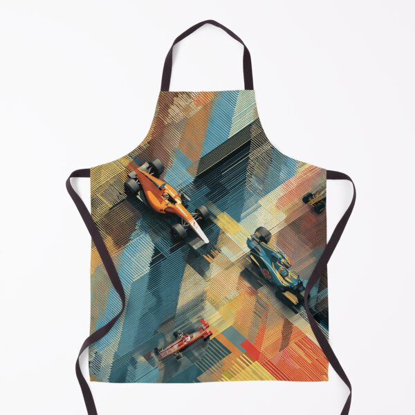 Item preview, Cars zooming through a circuit amidst geometric patterns Art Inspired By Nature And The Active Outdoors designed and sold by CDC40.