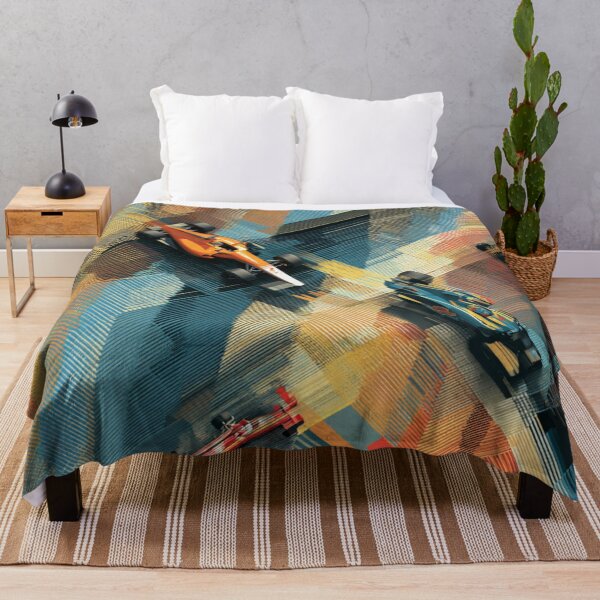 Item preview, Cars zooming through a circuit amidst geometric patterns Art Inspired By Nature And The Active Outdoors designed and sold by CDC40.