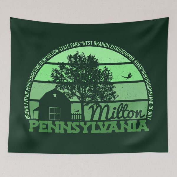 Item preview, Milton Pennsylvania Sunset Retro Vintage Local Pride Logo designed and sold by CRHPOD20.