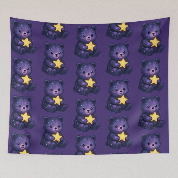 Item preview, Galaxy Bear – Cute Cosmic Night Sky Animal designed and sold by Painted Moon by Luna Bee™.