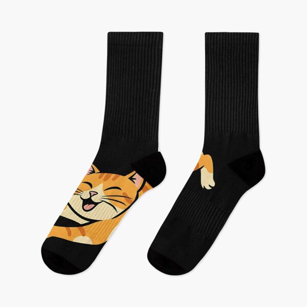 Item preview, Playful Orange Cat Hanging on Rope Cute Cartoon Kitty Illustration designed and sold by ArtDesignTp.