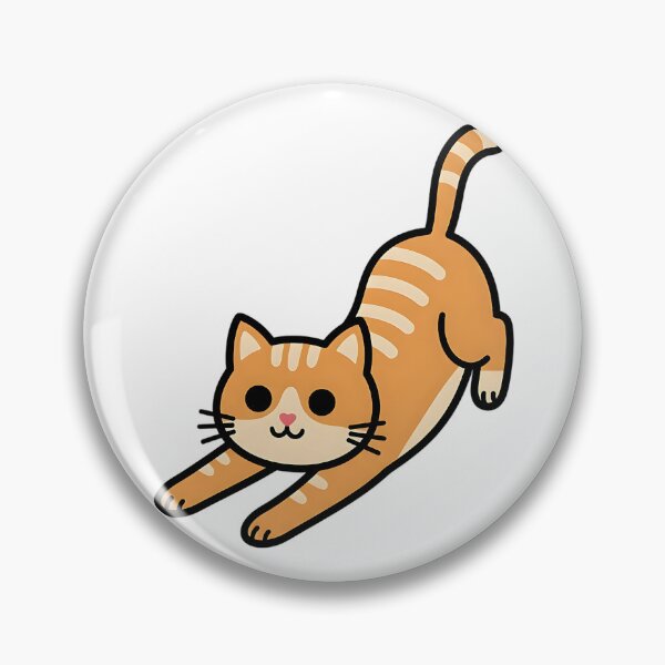 Item preview, Playful Orange Cat Lying Down Cute Cartoon Kitten Illustration designed and sold by ArtDesignTp.