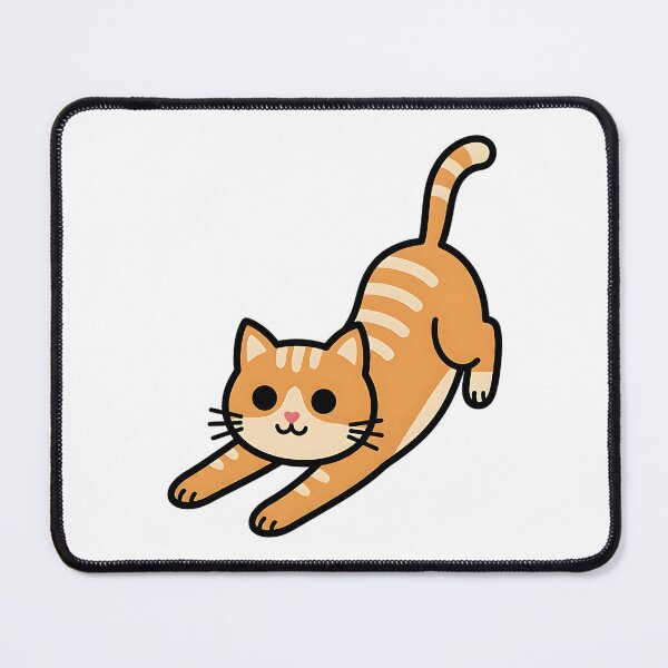 Item preview, Playful Orange Cat Lying Down Cute Cartoon Kitten Illustration designed and sold by ArtDesignTp.