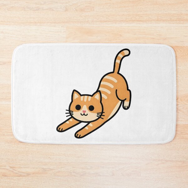 Item preview, Playful Orange Cat Lying Down Cute Cartoon Kitten Illustration designed and sold by ArtDesignTp.
